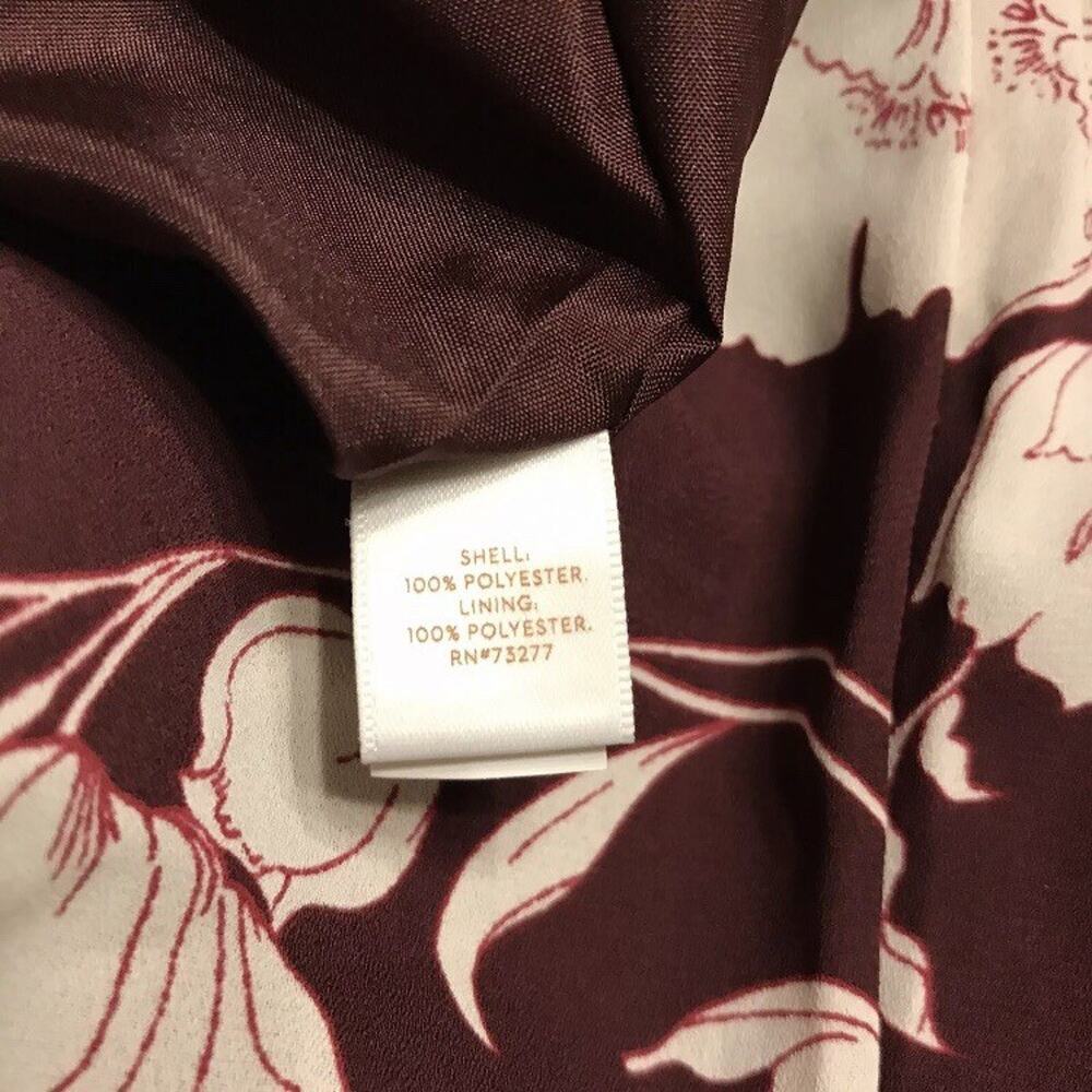 Lauren Conrad Runway Collection Dress NWT Dauphine Wine Ruffle Midi Floral 8 - Picture 5 of 6